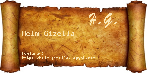 Heim Gizella névjegykártya